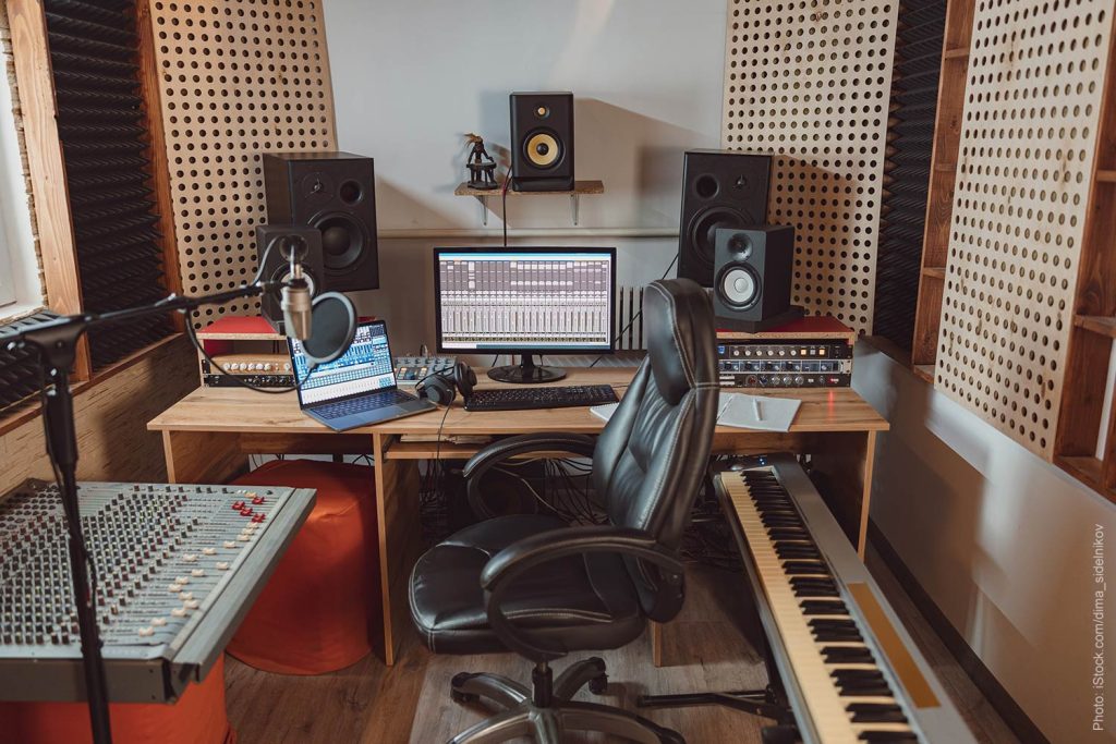 Transforming your garage into a music studio includes soundproofing the walls and installing equipment