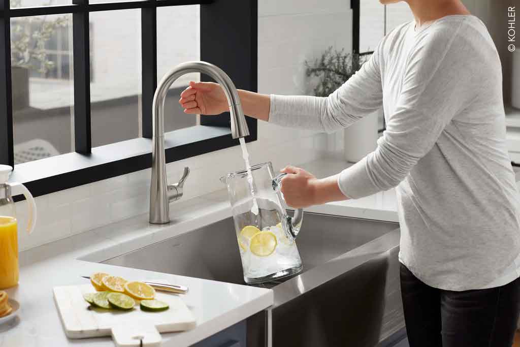 Kohler touchless faucet enhances universal design in the kitchen