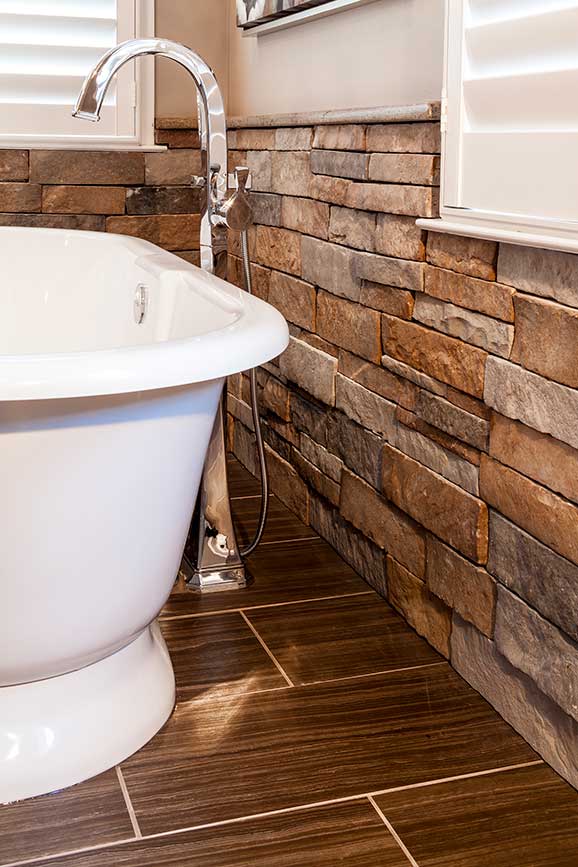 Beautiful stacked-stone wall tile
