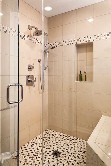 Large custom shower tile
