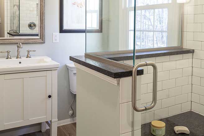 Spa-like bathroom remodeling image
